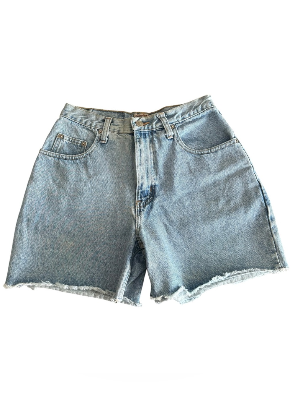 Vintage 90s Y2K Abercrombie & Fitch Denim Shorts Frayed Hem 100% Cotton Mom Jean